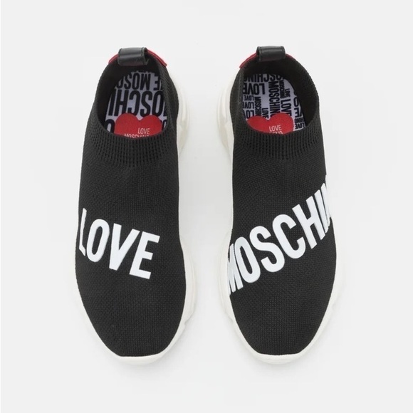 LOVE MOSCHINO Low Top Slip On Sock Sneaker Size 39 - Picture 11 of 11